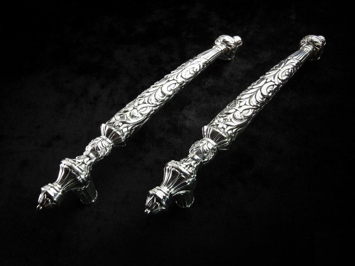 Мебельная ручка-скоба Edgar Berebi 8387 серебро