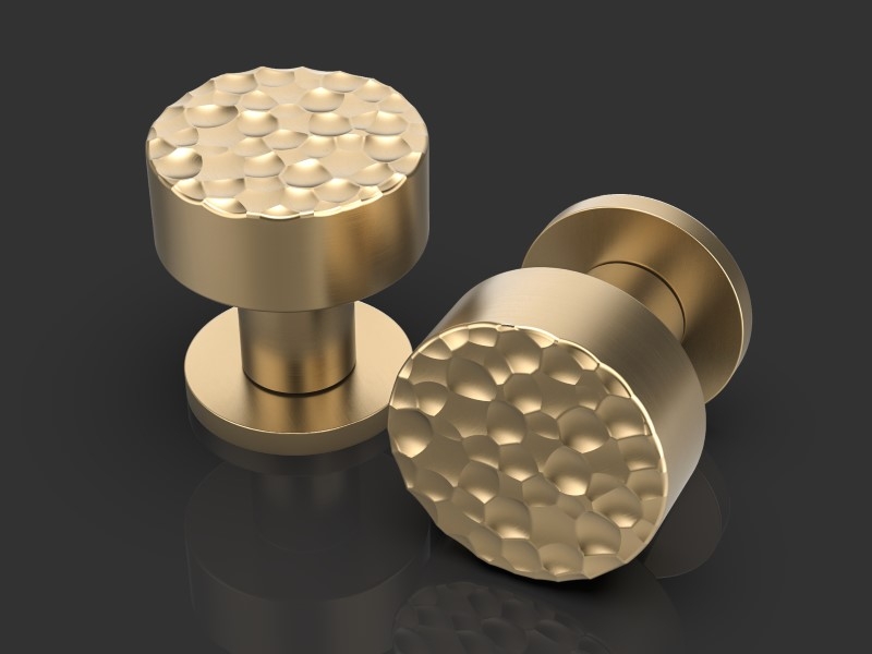 Дверная ручка-кноб Oliver Knights Benjamin DK матовая латунь