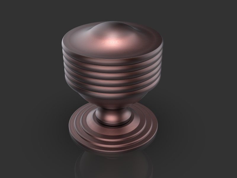 Центральная ручка-кноб Oliver Knights Brastius матовая медь