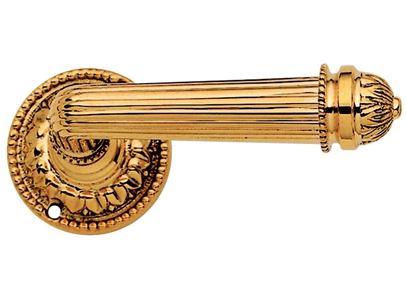 Дверная ручка на розетке Enrico Cassina CAROLINA C09011 золотая