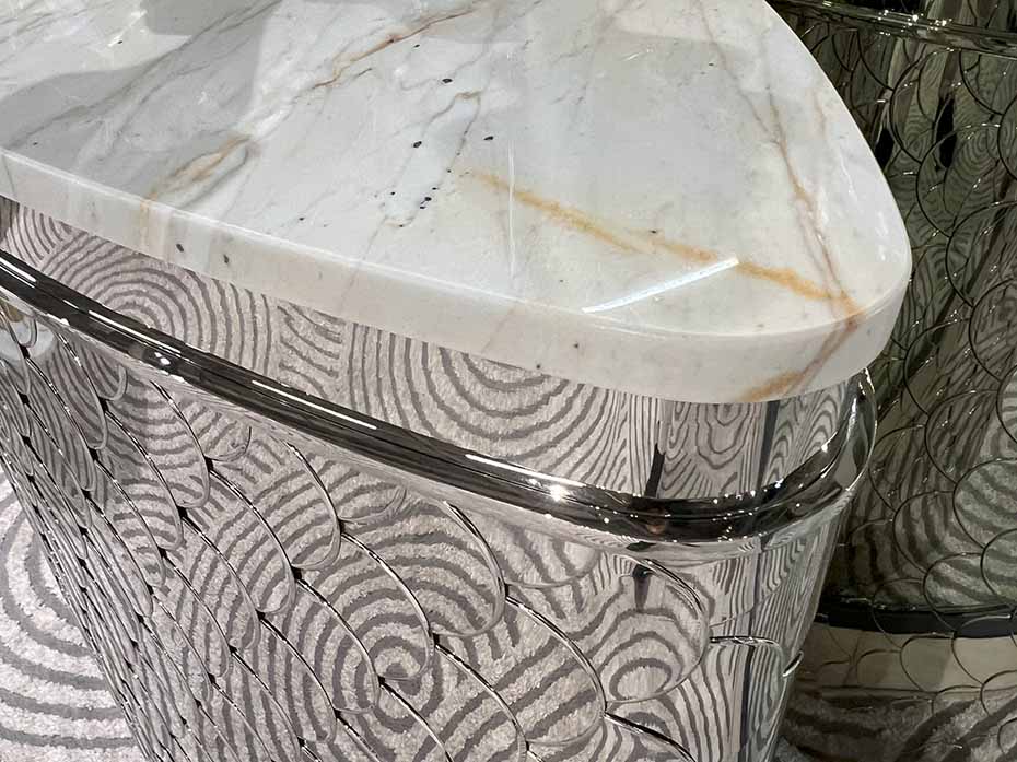 Консоль из латуни FURNITEK Ar-Deco FG-202 полированный никель