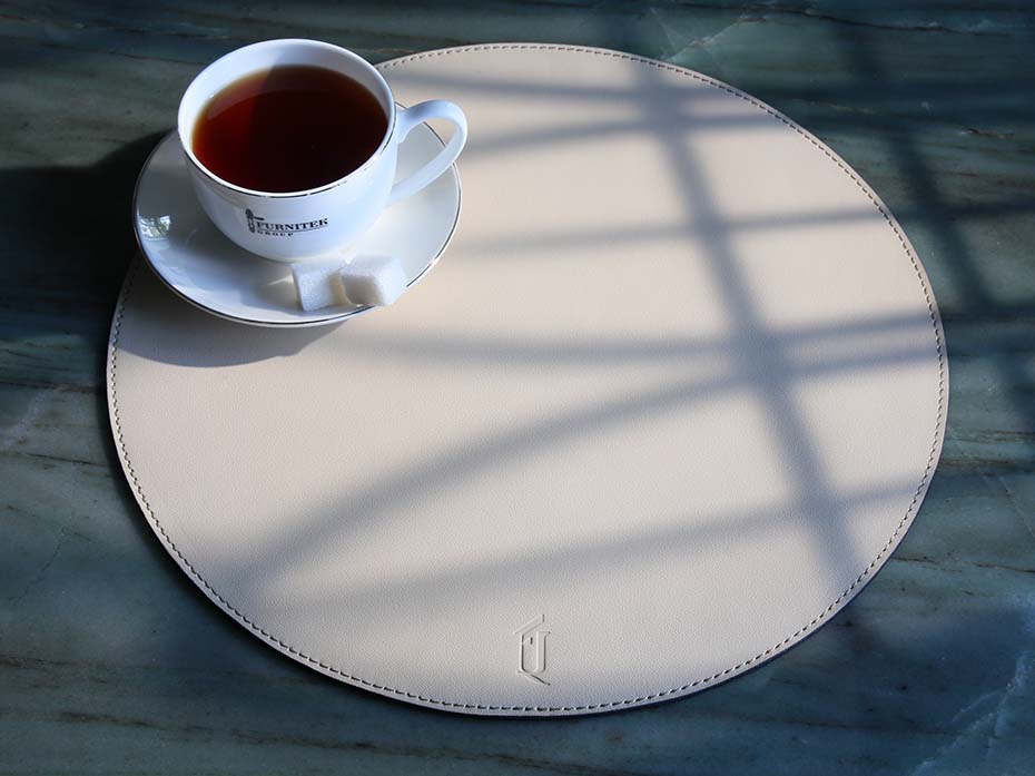 Сервировочная салфетка FURNITEK FG-03002 на стол из натуральной кожи и замши