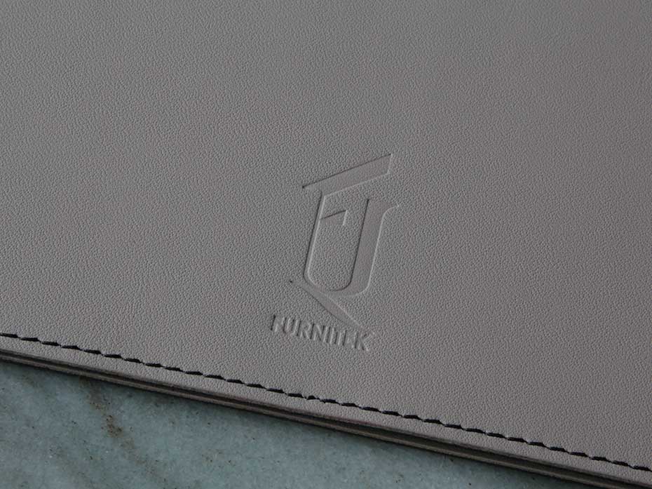 Сервировочная салфетка FURNITEK FG-03007 на стол из натуральной кожи и замши прямоугольная 450х330мм