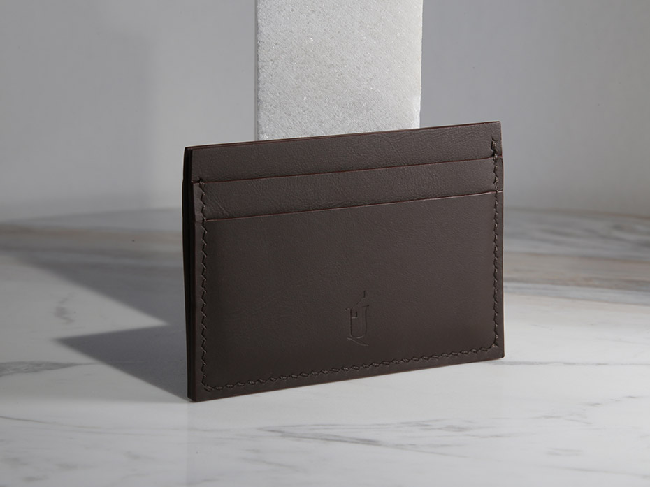 Картхолдер из натуральной кожи FURNITEK модель FG-041002 Nappa Truffel Braun №18