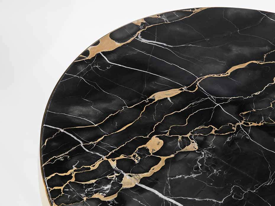 Стол кофейный Ar-Deco FG-066 круглый полированная латунь