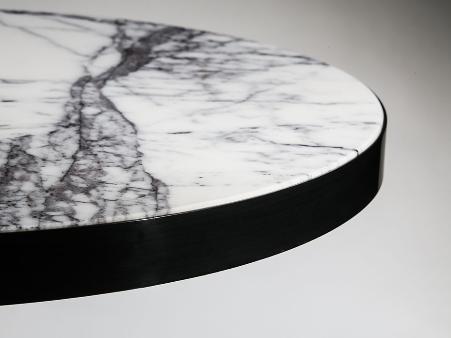 Стол кофейный Ar-Deco FG-067 круглый чернёная латунь с полировкой