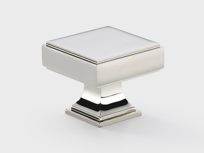 Мебельная ручка-кнопка Armac Martin Jefferson полированный никель