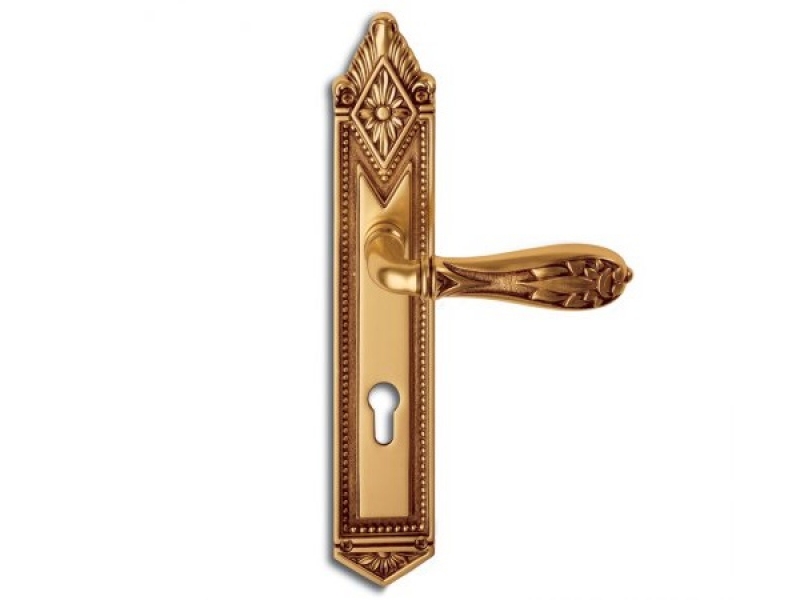Дверная ручка на планке Salice Paolo LUCCA 3041 французское золото