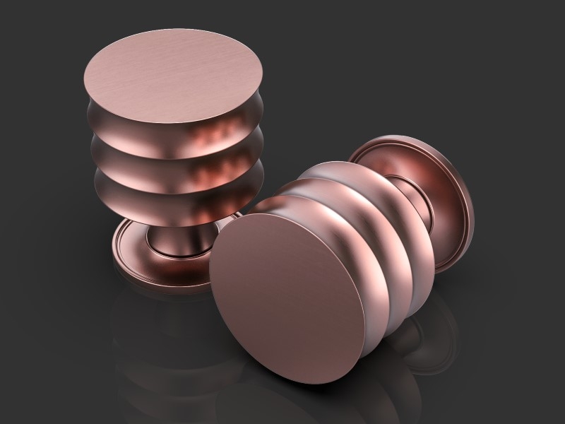 Дверная ручка-кноб Oliver Knights Rex DK матовая медь