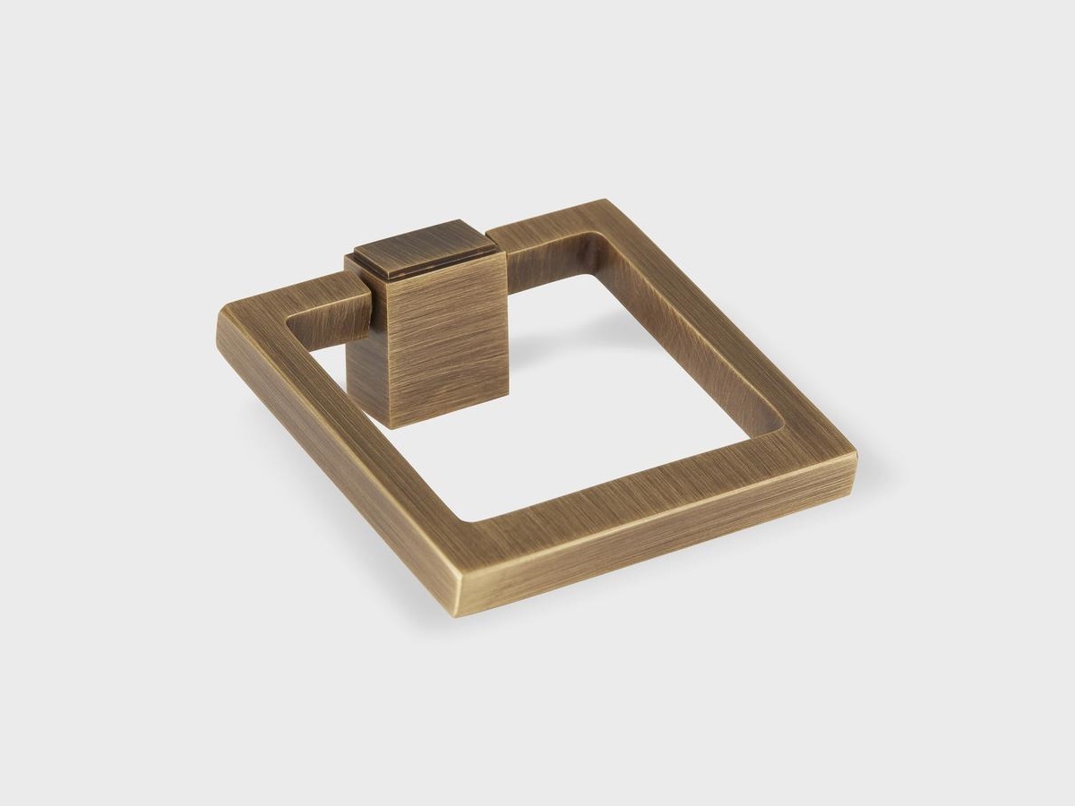 Мебельная ручка-кольцо Armac Martin Quadrille матовая бронза