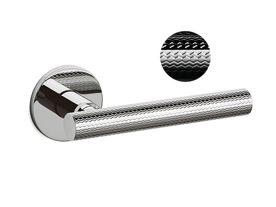 Дверная ручка на круглой розетке Olivari Atena Park CR полированный хром