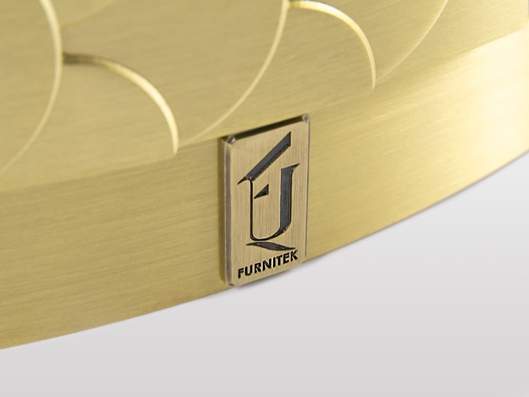 Столик журнальный Ar-Deco Furnitek FG-027 из латуни