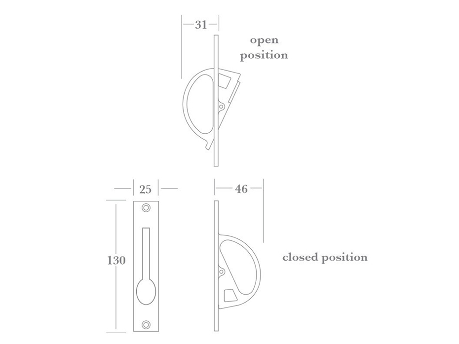 Торцевая ручка Frank Allart 4377 полированный хром