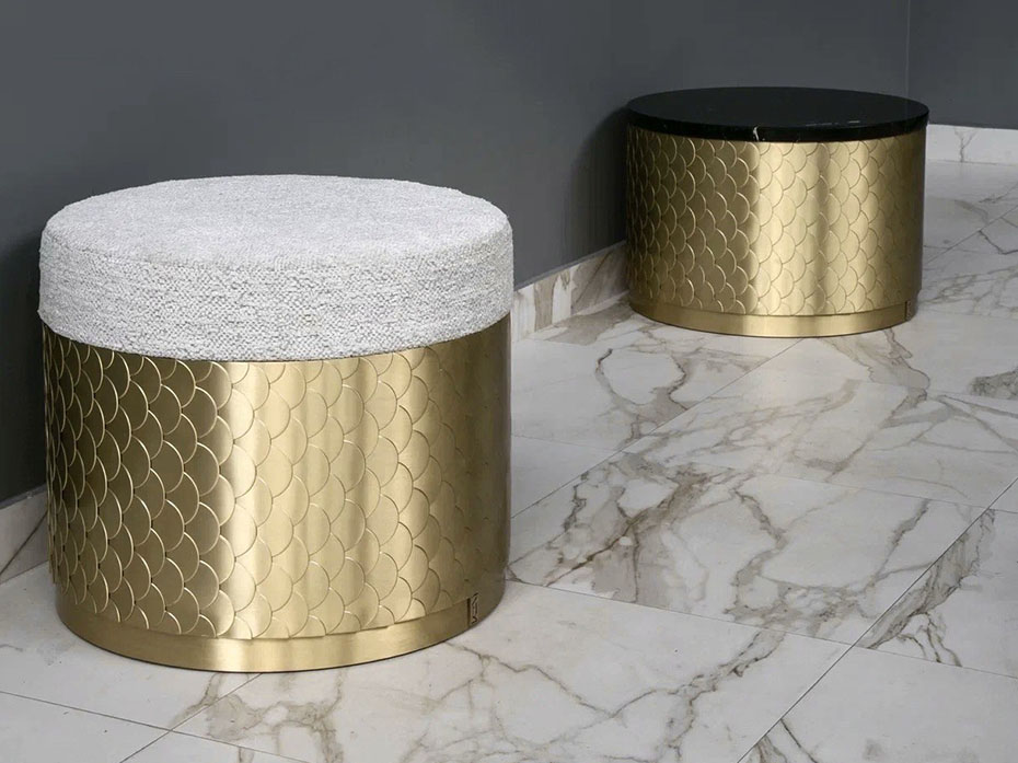 Банкетка Ar-Deco FG-029 матовая латунь