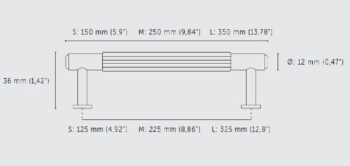 Мебельная ручка скоба Buster & Punch GPB-02288 латунь
