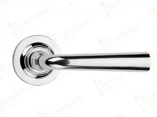 Дверная ручка Frank Allart на розетке 4202 полированный хром