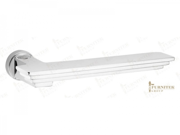 Дверная ручка на розетке Frank Allart 7730 полированный хром