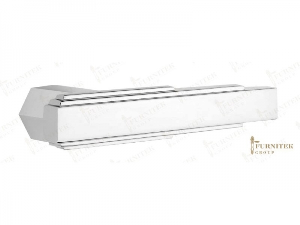 Дверная ручка на розетке Frank Allart 7734 полированный хром