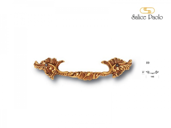 Мебельная ручка-скоба Salice Paolo 89 античная латунь