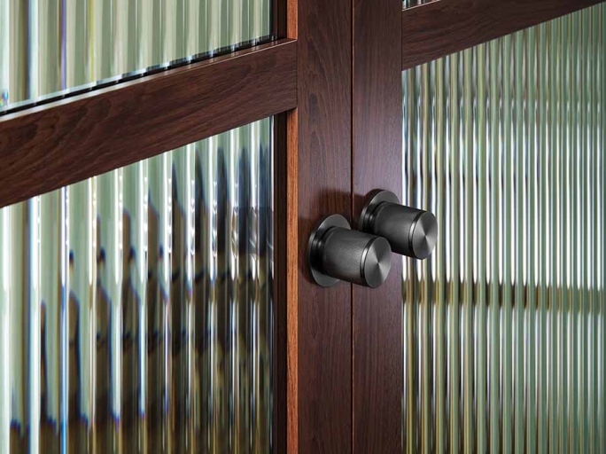 Дверная ручка-кноб D-40mm Buster and Punch Linear RDK-091055 графит