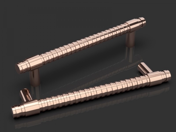 Дверная ручка-скоба Oliver Knights Betan PH полированная медь