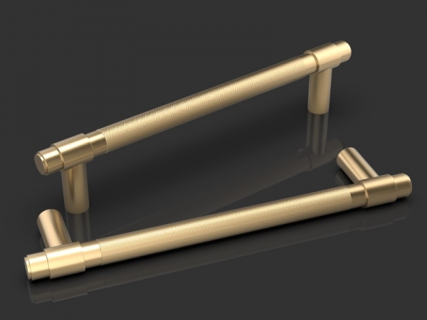 Дверная ручка-скоба Oliver Knights Carlos PH матовая латунь