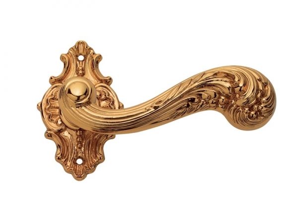 Дверная ручка на розетке Enrico Cassina ELISABETTA C01215 золото 24к