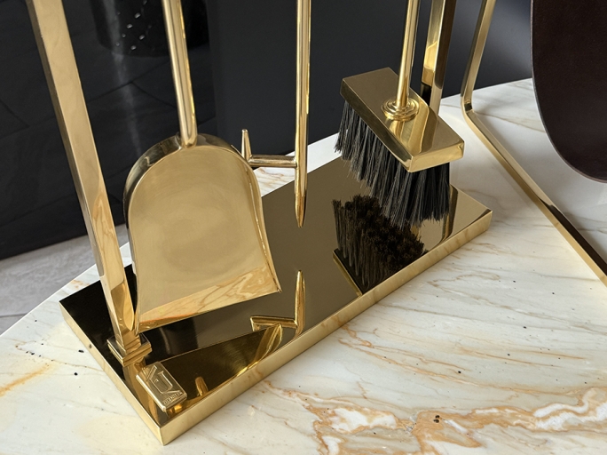 Каминный набор FURNITEK FG-05027 полированная латунь