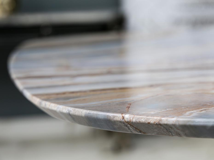 Стол обеденный овальный лодка Ar-Deco Furnitek FG-053 цвет основания Античная медь