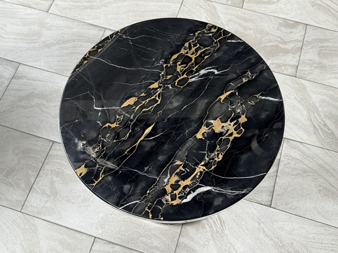 Стол кофейный Ar-Deco FG-075 круглый полированный никель