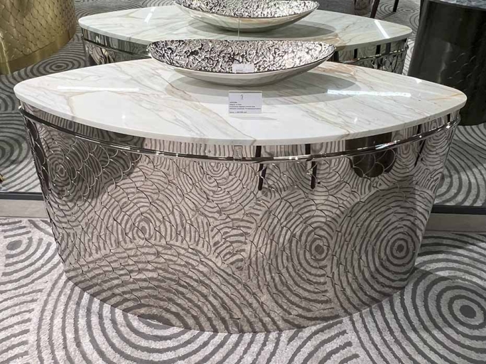 Консоль из латуни FURNITEK Ar-Deco FG-202 полированный никель