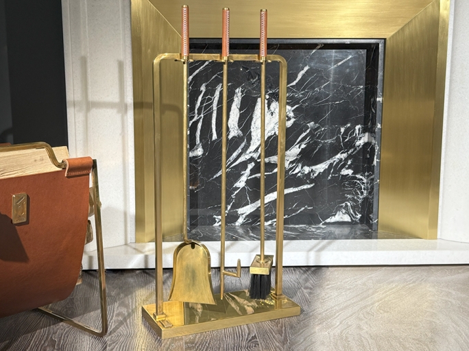 Каминный набор FURNITEK FG-05024 полированная латунь состаренная