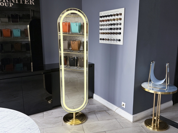 Зеркало напольное поворотное FURNTEK FG-10002026 матовая латунь