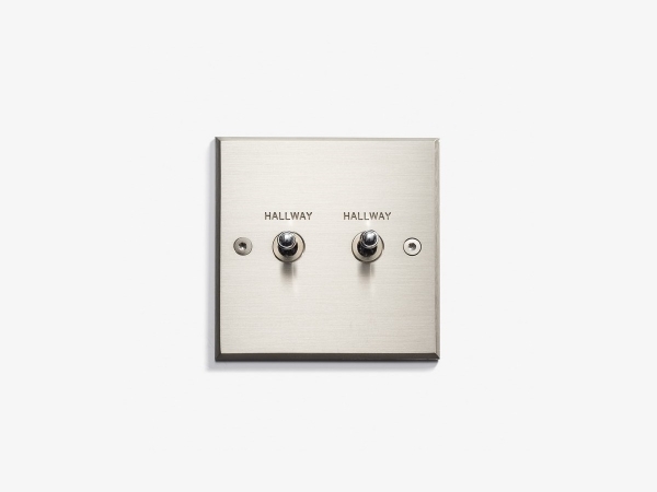 Выключатель Meljac M554 двойной Classique матовый хром