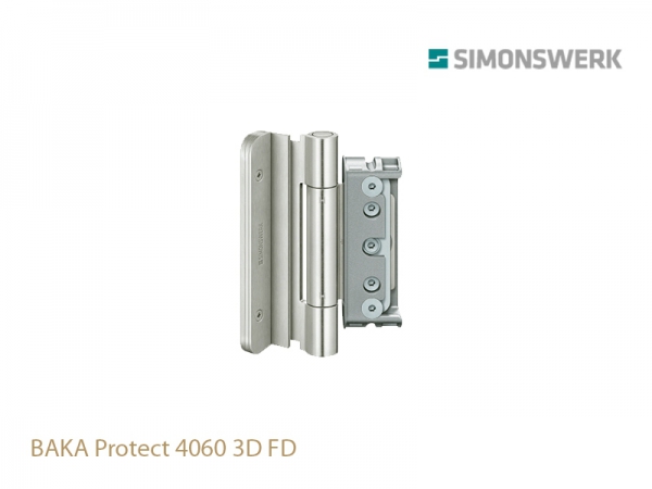 Петля оконная SIMONSWERK BAKA Protect 4060 3D FD до 160 кг (3 петли) цинк