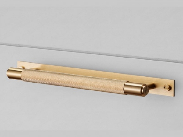 Ручка скоба на планке Buster & Punch UK-PB-HP-360-BR-A длина 360мм матовая латунь