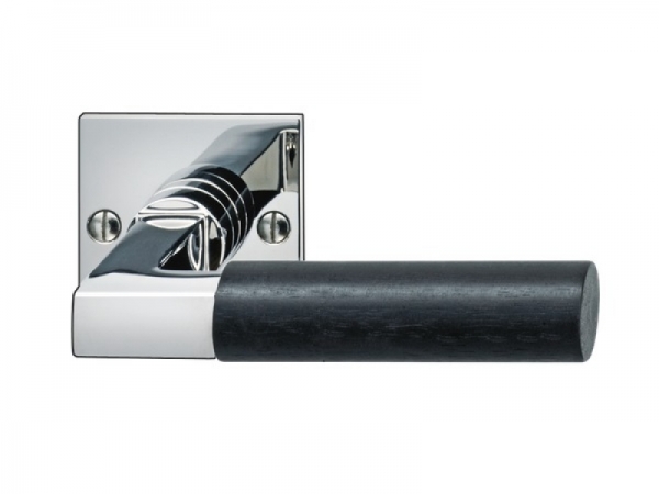 Дверная ручка на розетке P.Bisschop Веймар Эбен 1936/44/644 полированный хром