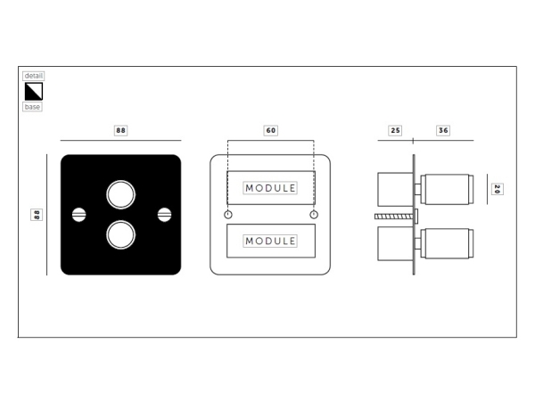 Диммер Buster & Punch двойной UK-DI-CO-2G-SM-A бронза