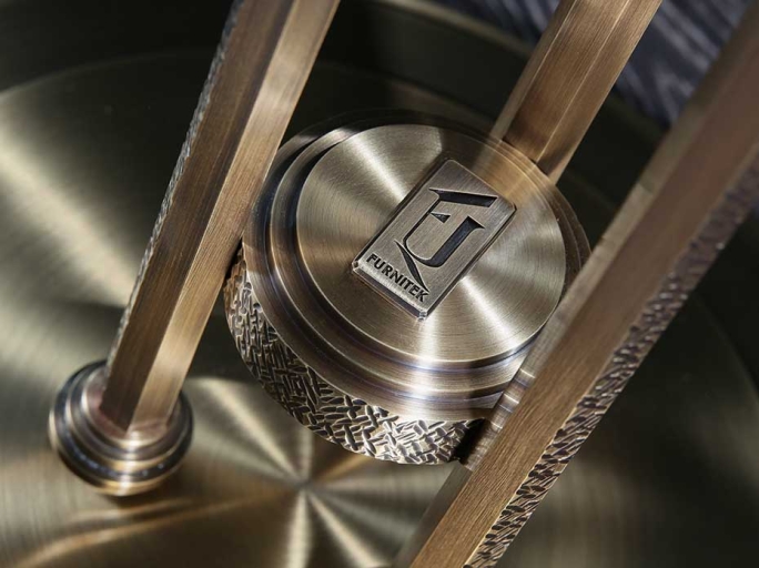 Стол кофейный Ar-Deco FG-071 круглый античная латунь