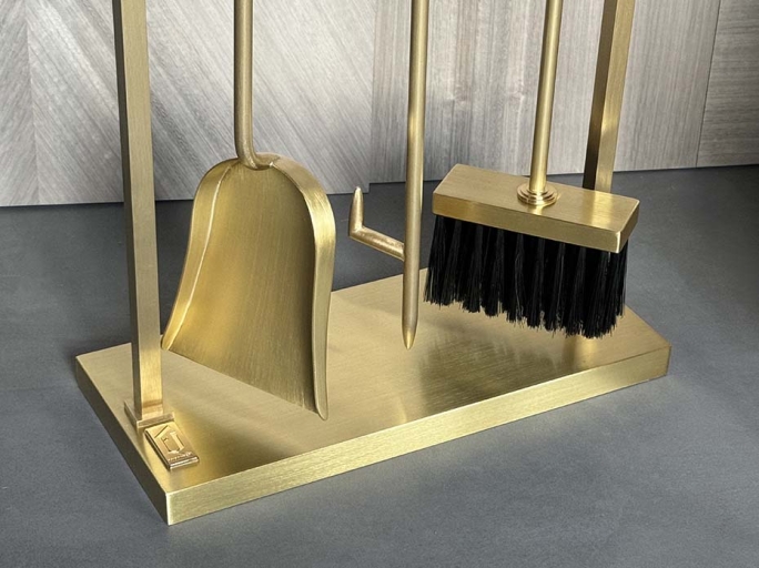 Каминный набор FURNITEK FG-05014 матовая латунь